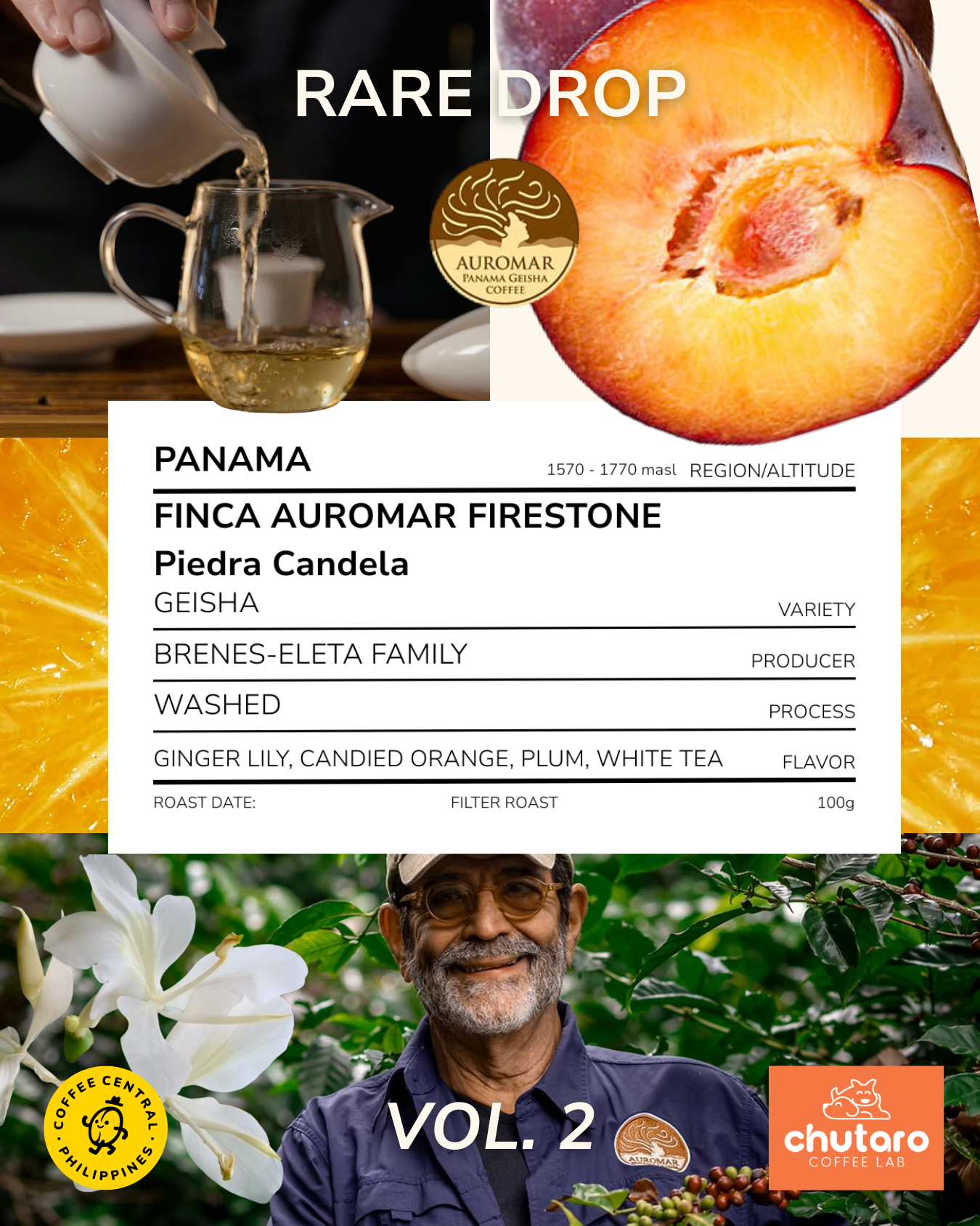 [PRE-ORDER] PANAMA - FINCA AUROMAR - FIRESTONE GEISHA WASHED 100g