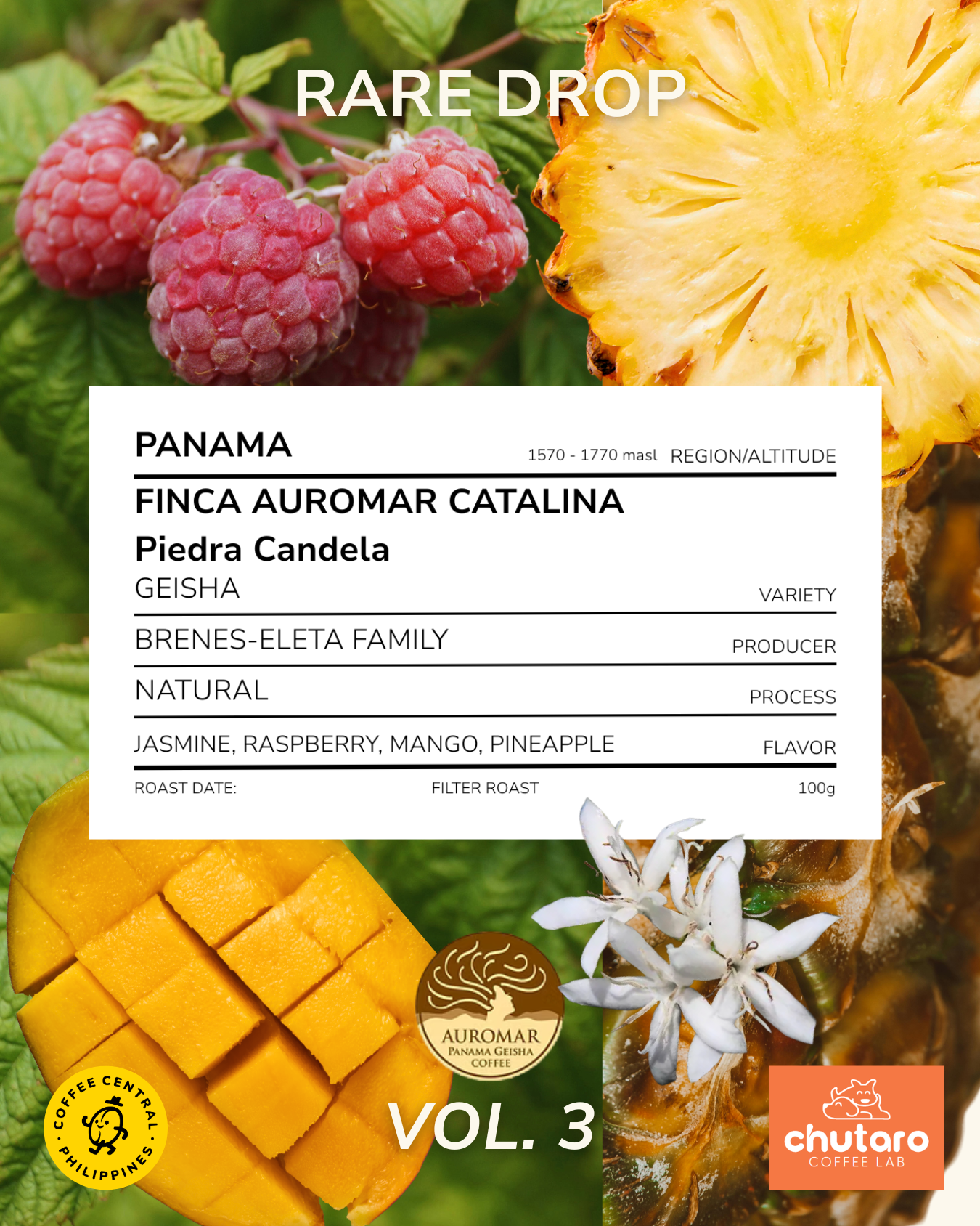 [PRE-ORDER] PANAMA - FINCA AUROMAR - CATALINA GEISHA NATURAL 100g