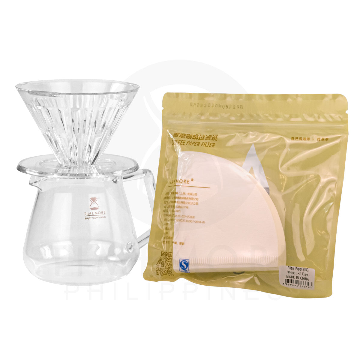 TIMEMORE 360ml Server PC Dripper 01 Filter Paper 01 100 Pcs Bundle