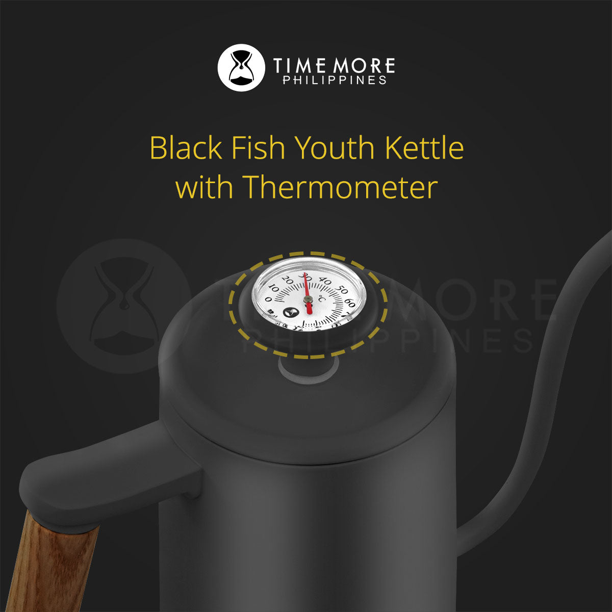 Fish Youth New Pour-Over Kettle 600ml + Thermometer