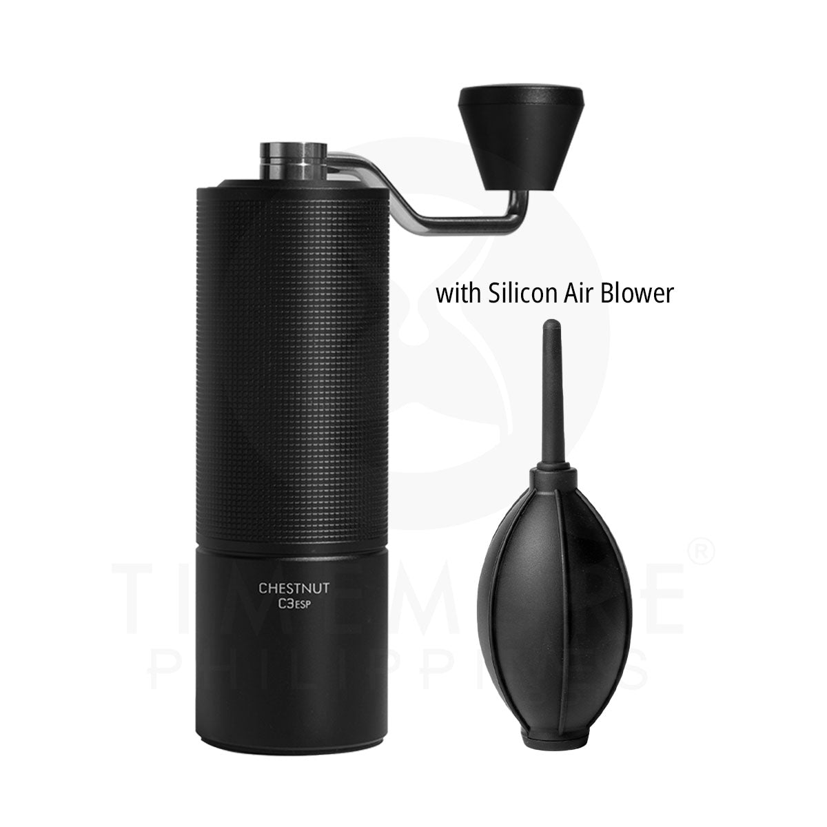 TIMEMORE C3 ESP Black Manual Hand Grinder with Silicon Air Blower Bundle