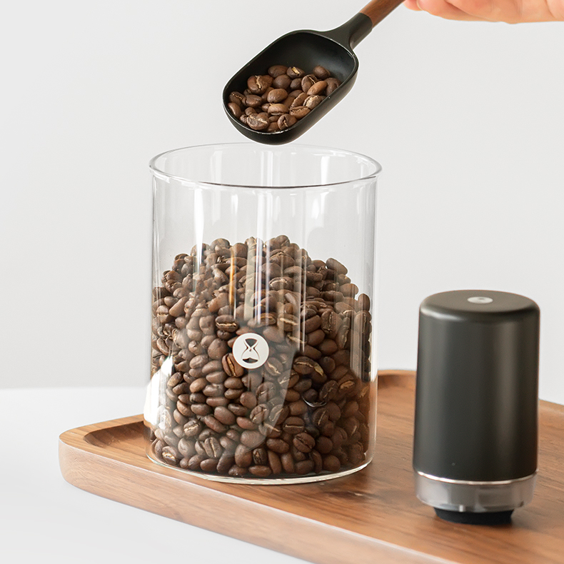 TIMEMORE Coffee Vacuum Canister 400ml 800ml 1200ml Black White Lid