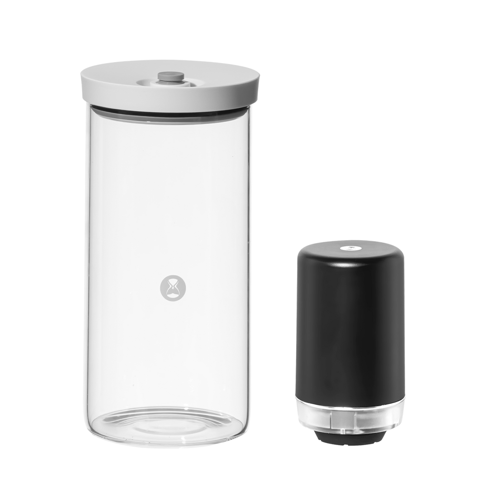 TIMEMORE Coffee Vacuum Canister 400ml 800ml 1200ml Black White Lid